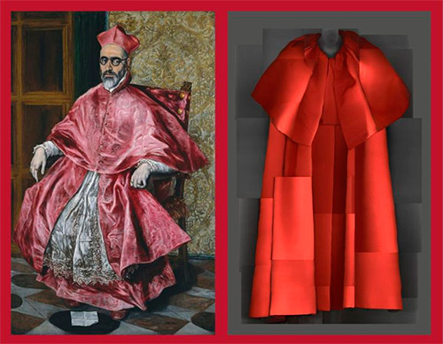 El Greco, Cardinal Fernando Niño de Guevara (1541–1609); Evening Coat, Cristobal Balenciaga for House of Balenciaga, autumn/winter 1954–55