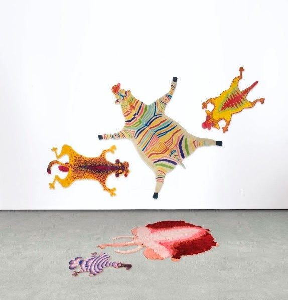 Taz-Been & Cheetah Hayworth & La Brea Brad Pitt & Quasidodo & Fruit Stripe (5 works), 2017 by the Haas Brothers (estimate: $150,000-200,000)