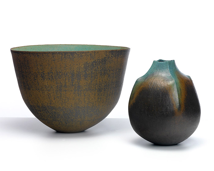 John Ward. Bowl & Shouldered Vessel, 1980s
