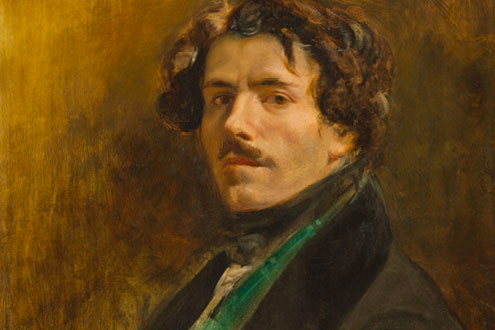 Eugène Delacroix. Self-Portrait in a Green Vest, ca. 1837
