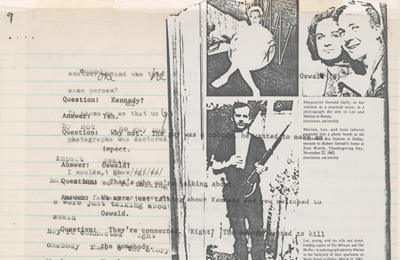 Lutz Bacher. The Lee Harvey Oswald Interview (detail), 1976