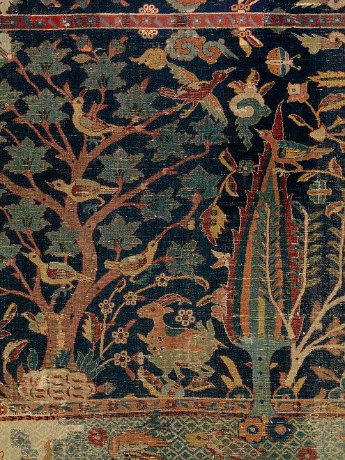 The “Wagner” Garden Carpet (detail). Iran, Kirman, 17th century