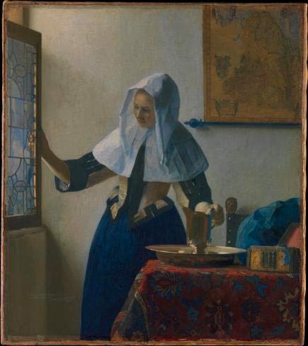 Johannes Vermeer (Dutch, Delft 1632-1675 Delft). Young Woman with a Water Pitcher, ca. 1662