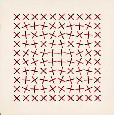Julio Le Parc, (Argentine, born 1928). Rotation in Red and Black (Rotación en Rojo y Negro), 1959