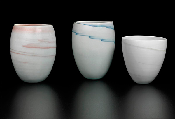 Joanna Constantinidis. Three vases, c.1980