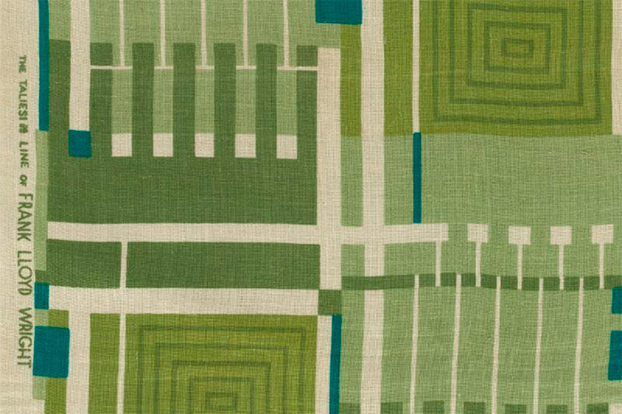 Frank Lloyd Wright. Manufactured by F. Schumacher and Co. Design 102, Printed Linen, 1955
