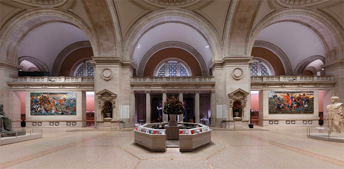 Installation view of The Great Hall Commission: Kent Monkman, <strong>mistikôsiwak (Wooden Boat People)</strong>, 2019