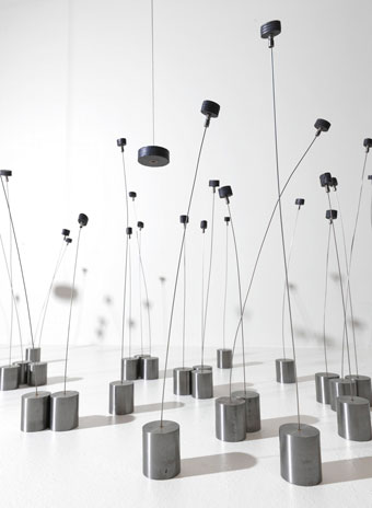 Takis, Magnetic Fields (detail), 1969