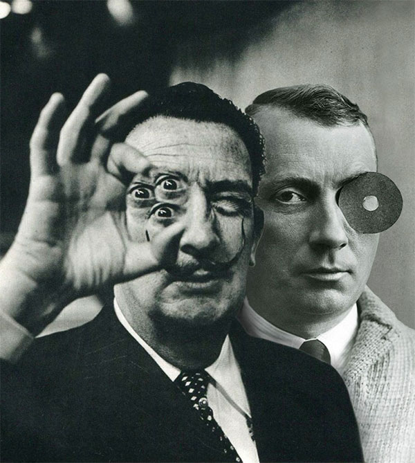 Salvador Dalí, Four Eyes, Philippe Halsmann, 1958