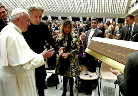Pope Francis and Bernar Venet