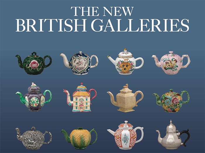 A vast array of teapots viewable in the British Galleries