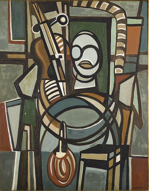 Lygia Clark - The Violoncellist (O Violoncelista), 1951